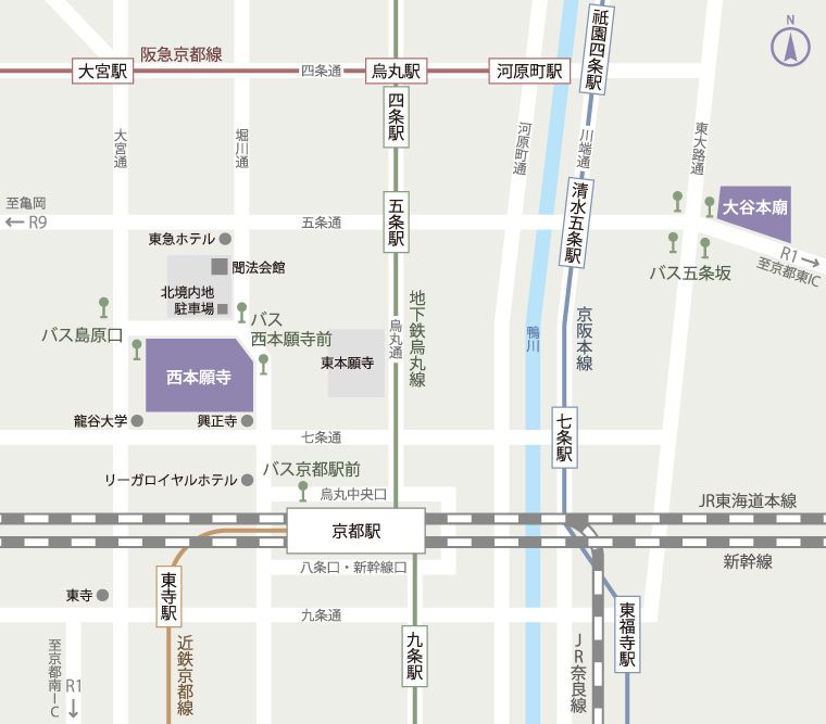 西本願寺 地図