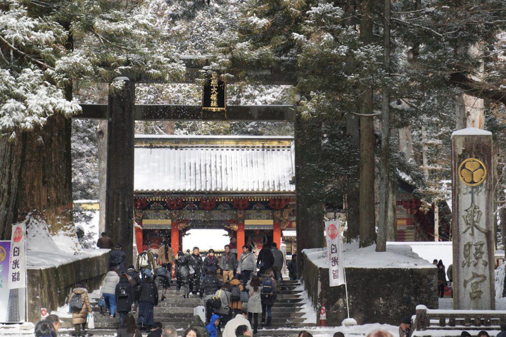 日光 雪 神橋