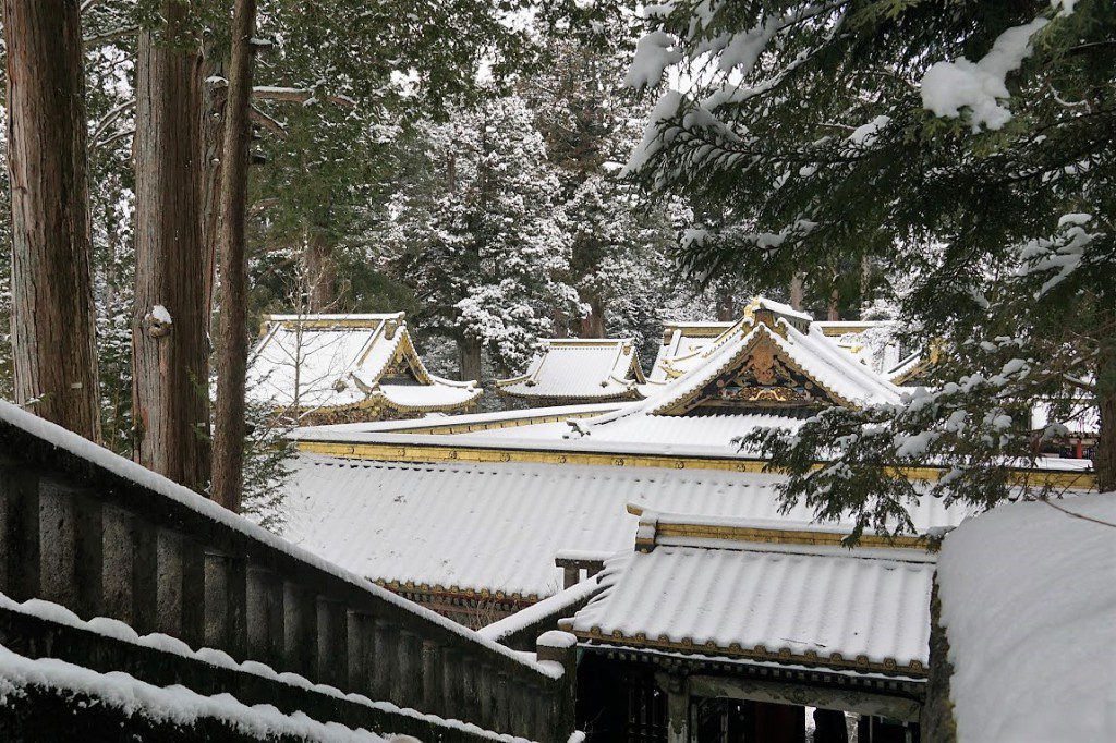 日光 雪 神橋