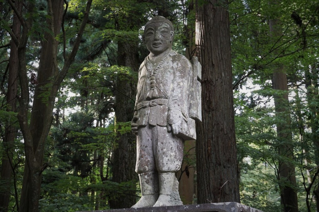 富士浅間神社 井田浅行放開翁之像