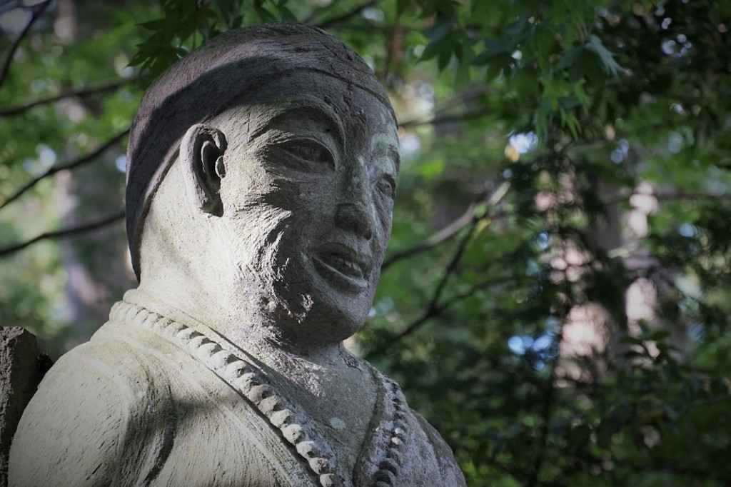 富士浅間神社 井田浅行放開翁之像