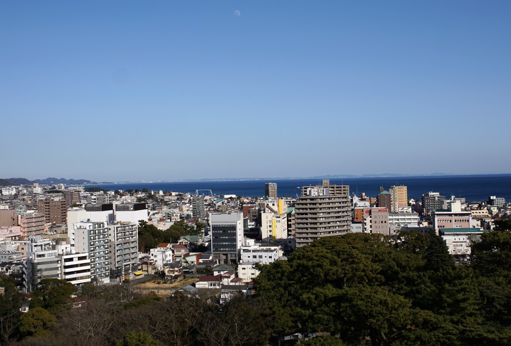 小田原城　天守閣　景色