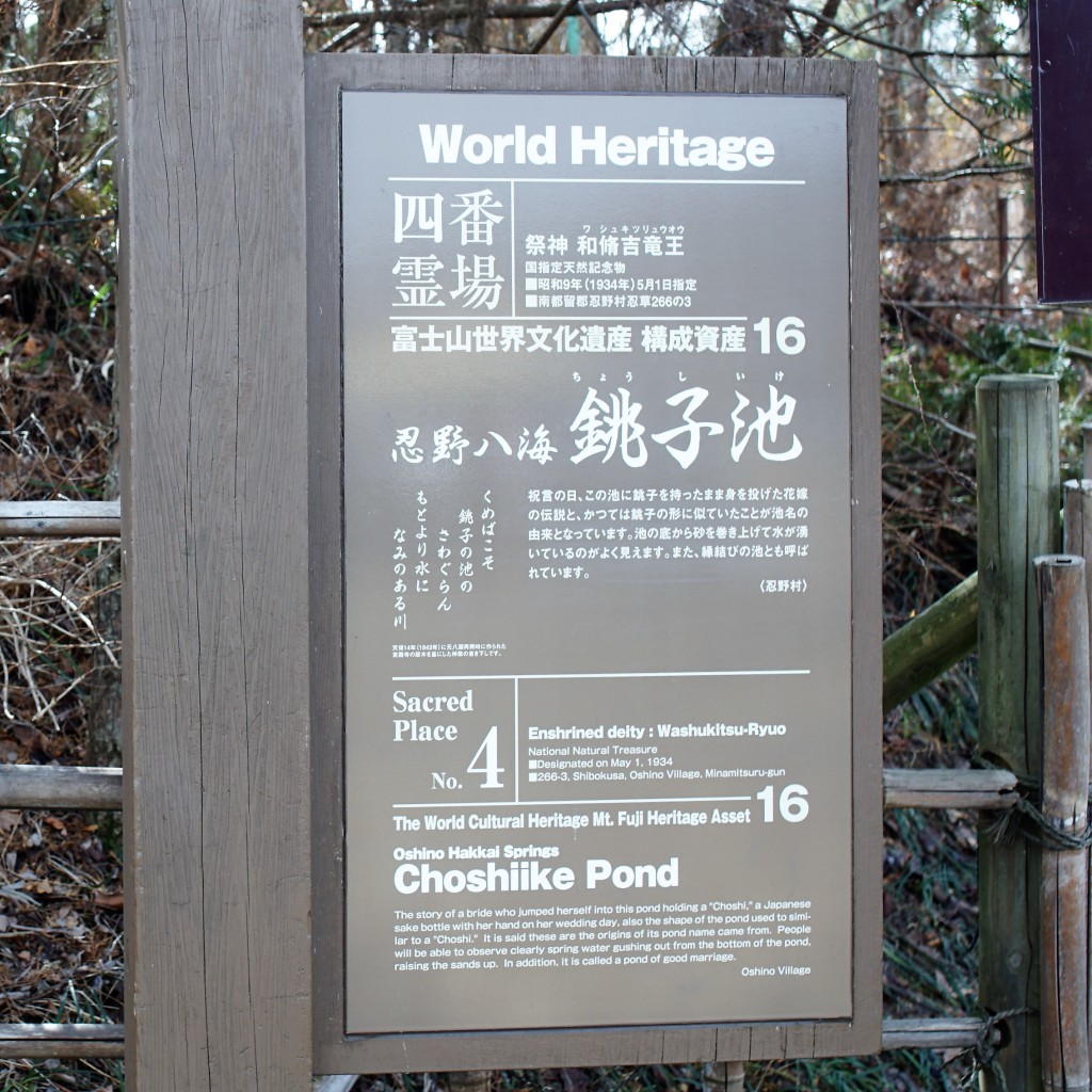 忍野八海　銚子池