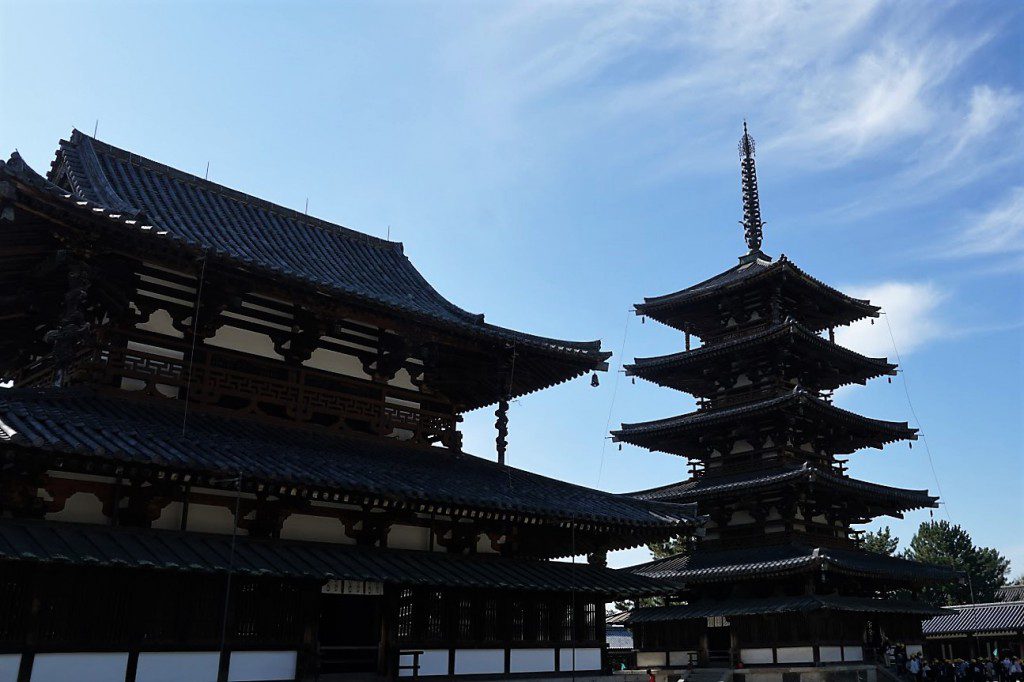法隆寺 金堂 五重塔
